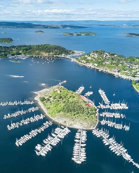 Dronebilde av Padda